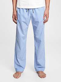 GAP modré pánske pyžamové nohavice pajama pants in poplin