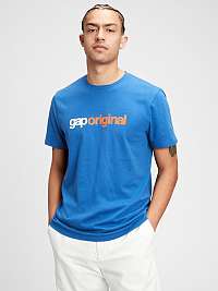 GAP modré pánske tričko Logo pocket