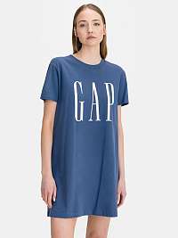 GAP modré šaty Logo T-shirt Dress