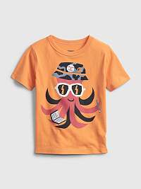 GAP oranžové detské tričko short sleeve graphic t-shirt