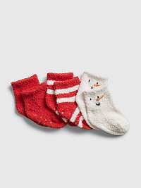 GAP Ponožky 3 páry detské Červená Biela
