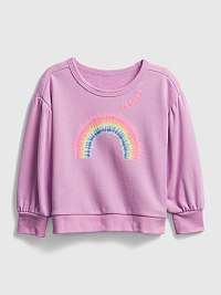 GAP ružová detská mikina Rainbow