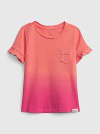 GAP ružové detské tričko ruffle