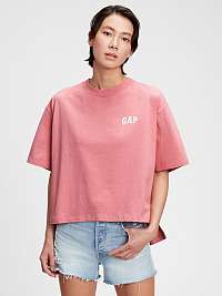 GAP ružové tričko Logo Boxy