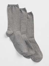 GAP sivé 3 pack ponožiek basic crew socks