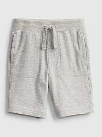 GAP sivé dětské kraťasy organic mix and match pull-on shorts