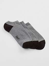 GAP sivý 3 pack pánskych členkových ponožiek