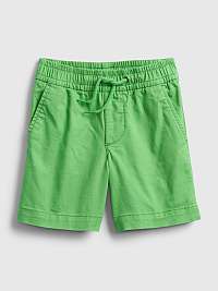 GAP zelené detské kraťasy poplin pull-on shorts