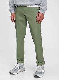 GAP zelené pánske nohavice modern khakis in slim fit with GapFlex