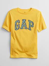 GAP žlté detské tričko Logo interact graphic t-shirt