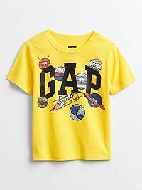 GAP žlté detské tričko Logo v-feb ss ptf gr