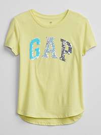 GAP žlté detské tričko Logo v-mar flp grph