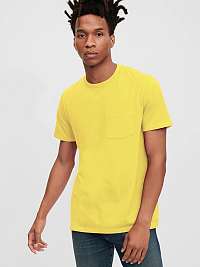 GAP žlté pánske tričko Pocket