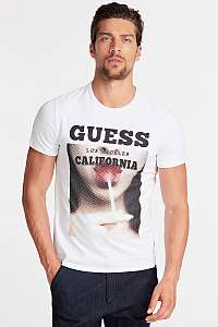 Guess biele pánske tričko Front Logo T-shirt