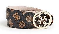 Guess čierny obojstranný opasok Maddy Reversible Belt