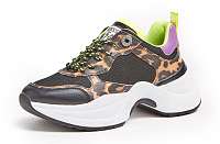 Guess leopardie tenisky Juless Faux Leather Animalier Runnig Shoe