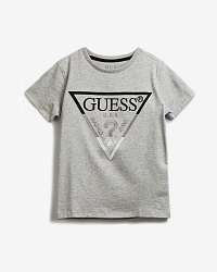 Guess sivé detské tričko Embroidery Front Logo