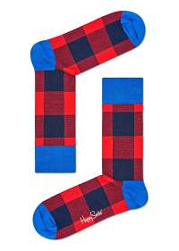 Happy Sock červeno-modré ponožky Lumberjack