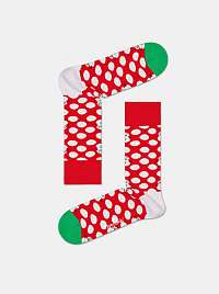 Happy Socks Big Dot Snowman Ponožky Červená