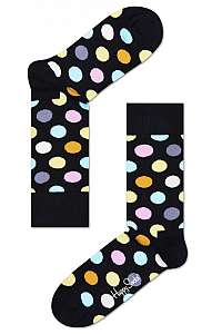 Happy Socks čierne ponožky Big Dot