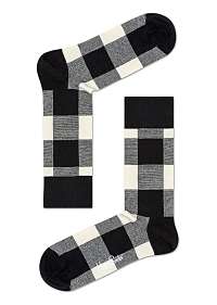 Happy Socks čierno-biele ponožky Lumberjack 