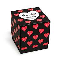 Happy Socks darčekový set ponožiek I Love You Gift Box so srdiečkami
