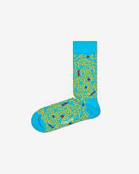 Happy Socks Keith Haring All Over Ponožky Modrá