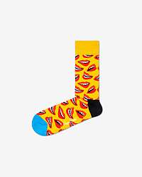 Happy Socks Lips Ponožky Žltá
