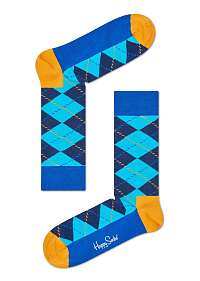 Happy Socks modré kárované ponožky Argyle 