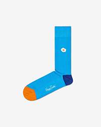 Happy Socks Ribb Embroidery Sunny Side Up Ponožky Modrá