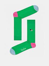 Happy Socks Ribb Embroidery Yin Yang Cow Ponožky Zelená