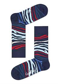 Happy Socks zebrované ponožky Multi Zebra Dark Blue
