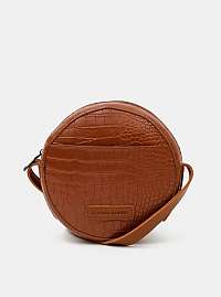 Hnedá crossbody kabelka s krokodýlím vzorom Claudia Canova Freya
