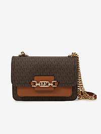 Hnedá dámska crossbody kabelka Michael Kors Heather so vzorom