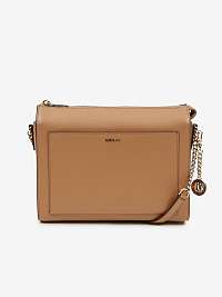 Hnedá dámska kožená crossbody kabelka DKNY Bryant
