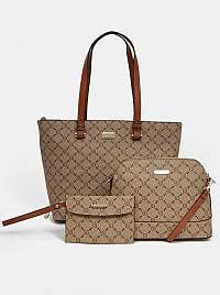 Hnedá kabelka s crossbody kabelkou a peňaženkou 3v1 Bessie London