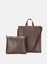 Hnedá kabelka s odnímateľným púzdrom Claudia Canova