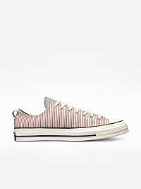 Hnedé a krémové dámske pruhované tenisky Converse Chuck 70 Heritage