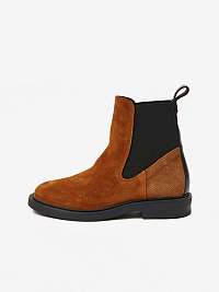 Hnedé dámske semišové členkové topánky Scotch & Soda Hailey