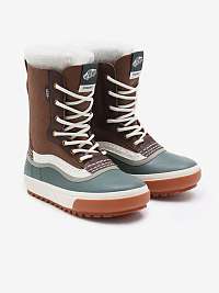 Hnedé dámske semišové zimné topánky na platforme Vans