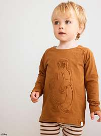Hnedé detské tričko s dlhým rukávom Baloo