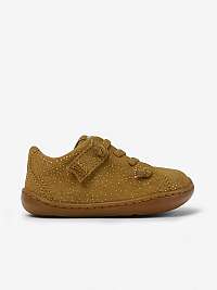 Hnedé detské vzorované kožené topánky Camper