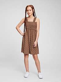 Hnedé dievčenské šaty Teen Patterned Dress GAP