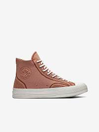 Hnedé unisex členkové tenisky Converse Renew Chuck 70 Knit