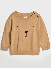 Hnedý chlapčenský sveter obyčajný medveď GAP