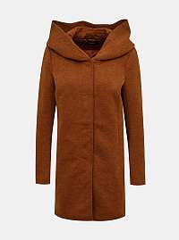Hnedý kabát s kapucňou ONLY Sedona