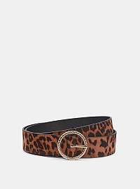 Hnedý opasok s leopardím vzorom Dorothy Perkins