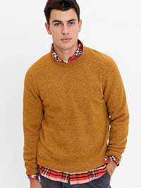 Hnedý pánsky sveter s vlnou GAP