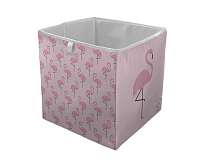 Home farebný úložný box s plameniakmi Butter Kings Amazing Flamingos