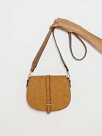 Horčicová crossbody kabelka v semišovom prevedení CAMAIEU